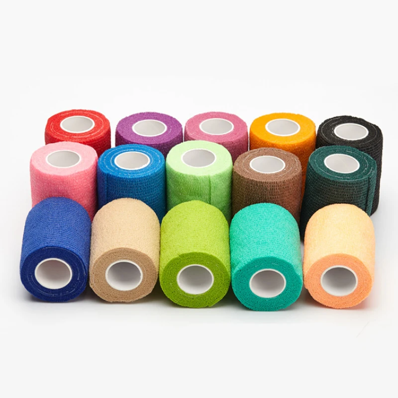 4.5M Colorful Elastic Sport Bandage Self Adhesive Bandage For Fitness Knee Support Pads Ankle Finger Wrap Kinesiology Tapes