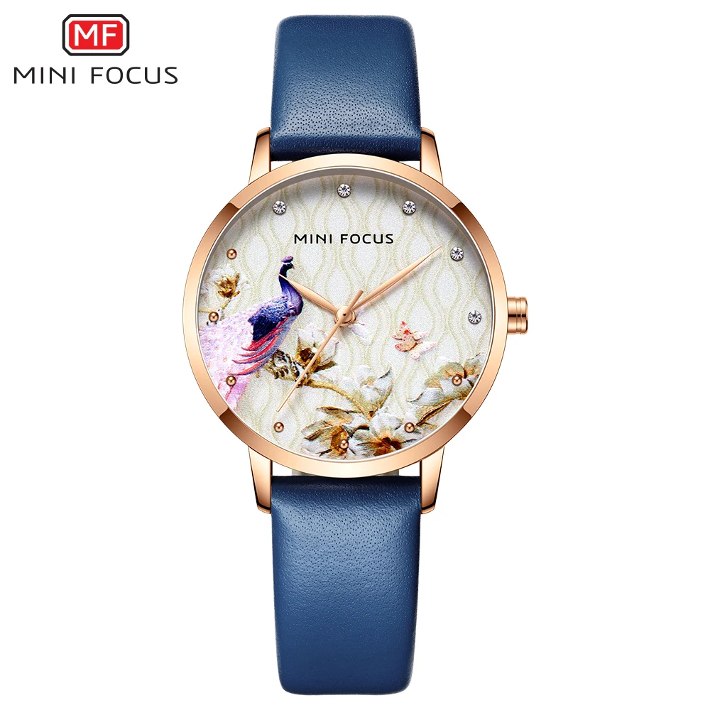 Мини фокус элегантные женские кварцевые часы модные кожаные синие часы для женщин s повседневные водонепроницаемые часы для девочек подарок Relojes Feminino
