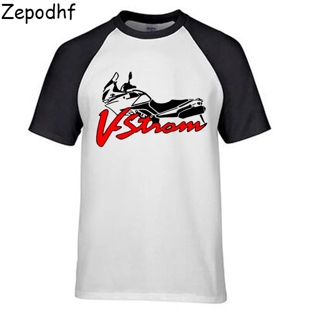 

Fashion Suzuki V-strom DL 650 Motorsport Team Logo T-shirt Men Cotton Short Sleeve T shirts High Quality