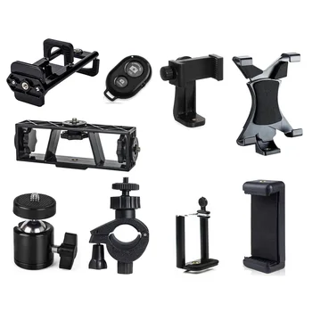 

Live Streaming Vlogging Photography Equipment Accessory Ball Head Tripod Phone Mount Tablet Holder Pole Holder Mount for Phone