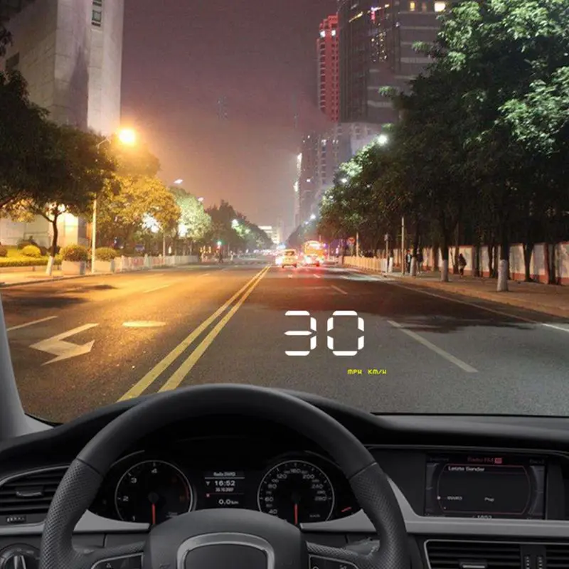 Автомобильный дисплей HUD 3," цифровой gps Спидометр превышение скорости Предупреждение ющий сигнал LX9C