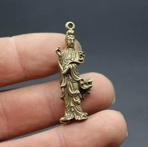 Китайский кулон Guanyin bodhisattva из чистой латуни | Дом и сад