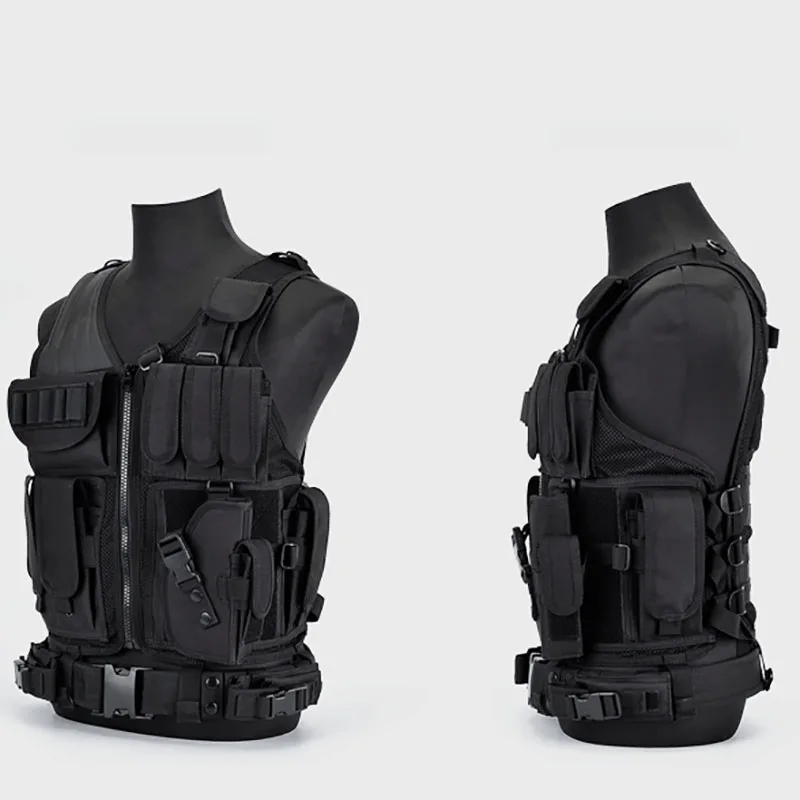 Tactical Vest Military Combat Armor Vests Mens Hunting Army Adjustable Outdoor CS Training Airsoft | Спорт и развлечения