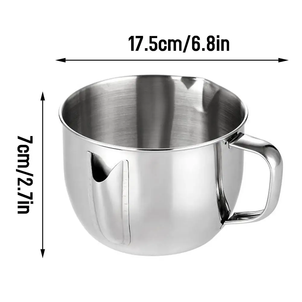 700ML Масляный жировой сепаратор из нержавеющей стали, масляный суп, чашка с фильтром с ручкой, Многофункциональное использование, жировой масляный фильтр, фильтр - Цвет: 700ML