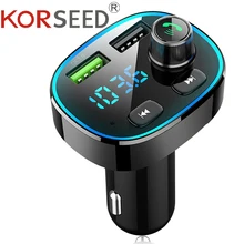Transmissor automotivo mp3 bluetooth 5.0, transmissor fm, kit automotivo mãos livres, transmissor e carregador rápido 3.0