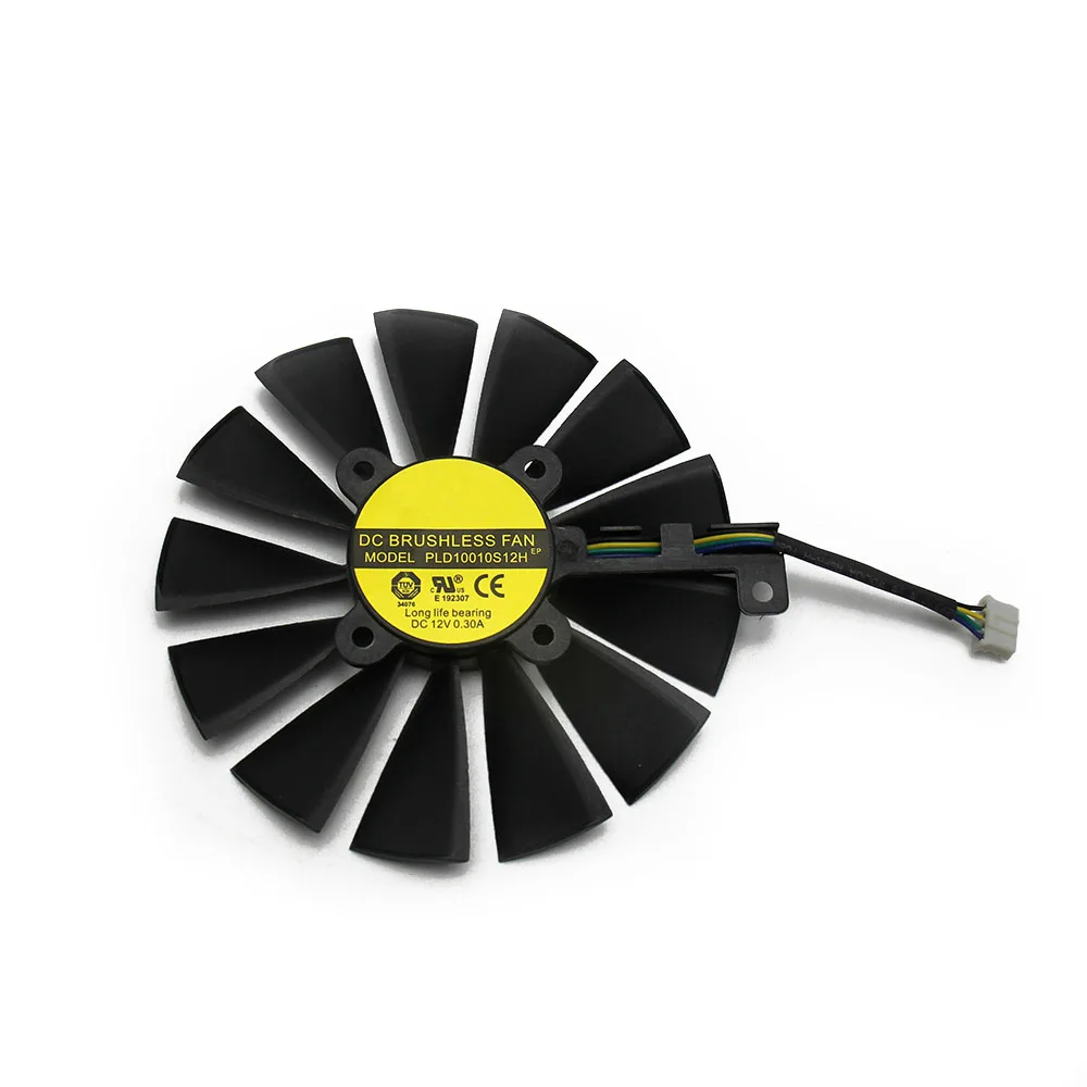 Вентилятор 95 мм PLD10010S12H T129215SM 0.30AMP RX580 для ASUS AREZ Radeon RX 580 DUAL OC graphics Card охлаждающий вентилятор