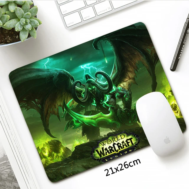 21x26cm oyun Mouse Pad dünya Warcraft Mousepad Horde ittifak masa fare  altlığı küçük kauçuk kaymaz moda