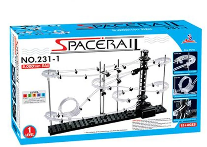 SpaceRail Уровень 1 мраморный Запуск горки SpaceWarp