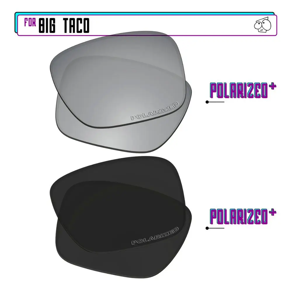 

EZReplace Polarized Replacement Lenses for - Oakley Big Taco Sunglasses - Blk P Plus-SirP Plus