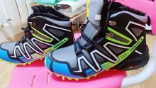 Mens Boots Trekking-Shoes Winter Non-Slip-Rubber Ankle with Fur Sneakers Travel Hombre