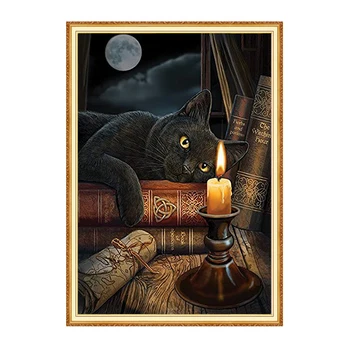 

Meian Cat Magic full square diamond 5D DIY Diamond art 3D Diamond painting Kit cross stitch diamond mosaic photo home decor