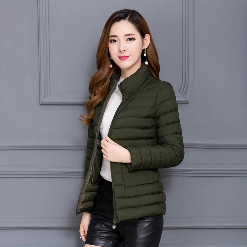 

2019 Winter New Style Korean-style Slim Fit down Jacket Cotton-padded Clothes Middle-aged Women Dress Small Cotton-Padded Jacket