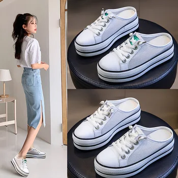 

2020 Breathable Sandals Women Wear Genuine Leather Women's Shoes Fairy Wind Thick Bottom Round Head Flat Bottom Sandal