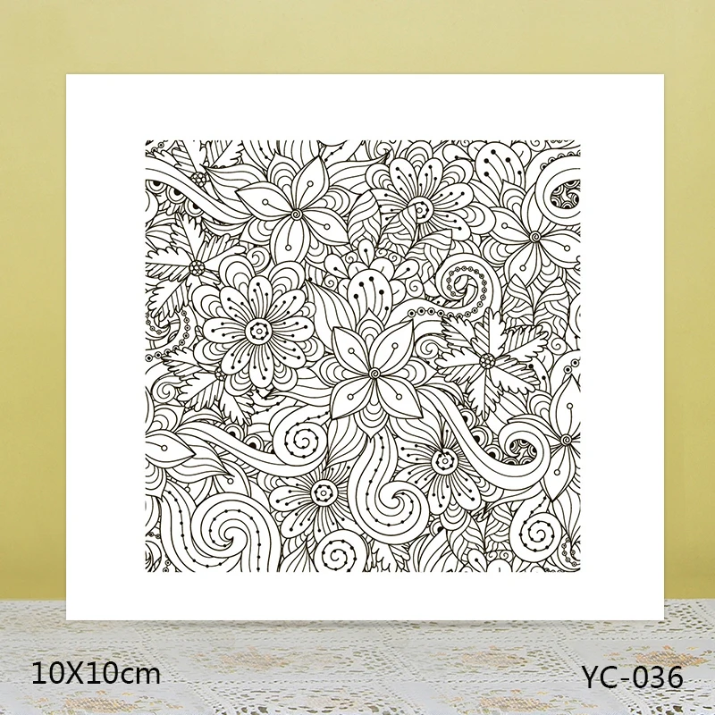 

ZhuoAng Fancy pattern Clear Stamps For DIY Scrapbooking/Card Making Decorative Silicon Stamp Crafts