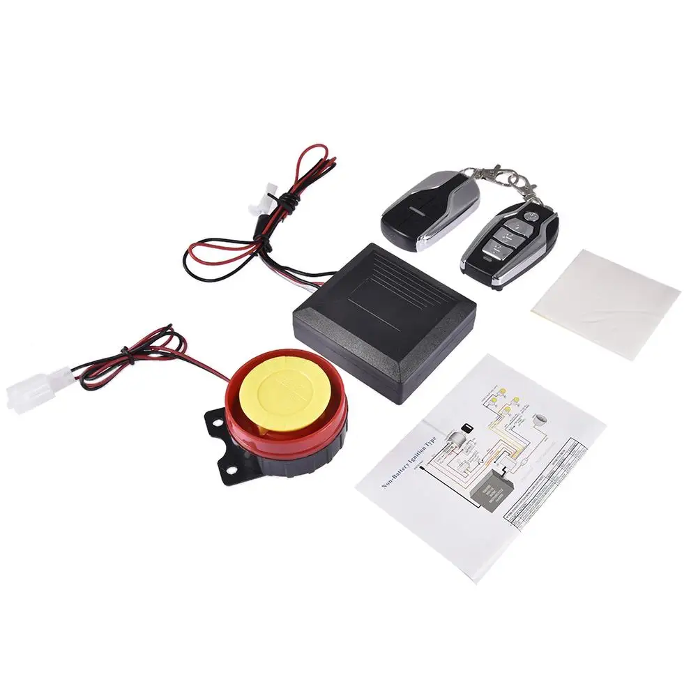 Koop 5PC Motorfiets Alarmsysteem Universele Scooter Security Alarm Automatisch Anti diefstal Motorfiets Afstandsbediening Motor Start 12V