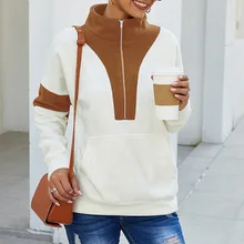 Зимние Повседневные пуловеры, женская рубашка с длинными рукавами на молнии, свободное повседневное осеннее пальто размера плюс, топ, пальто Sudadera