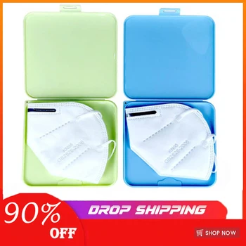 

Mask Storage Case Portable Dustproof Face Shield Mask Storage Box Moisture-Proof Disposable Face Nose Cover Organizer Holder