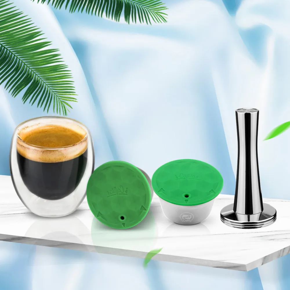 cuchara cepillo C/ápsula sabor reutilizable cafeteras de 3 tazas sabor de acero inoxidable I Cafilas C/ápsulas recargables Dolce Gusto c/ápsula de filtro compatible Dolce Gusto