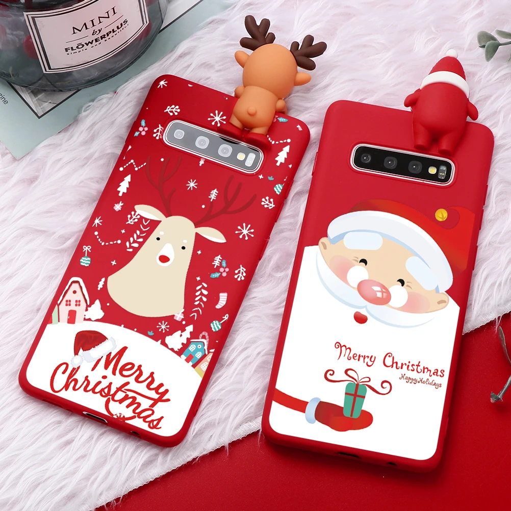 Рождественский чехлы из ТПУ для Samsung Galaxy M10 M20 M30 A40 A60 A70 Примечание 10 9 8 J7 J6 J4 плюс J8