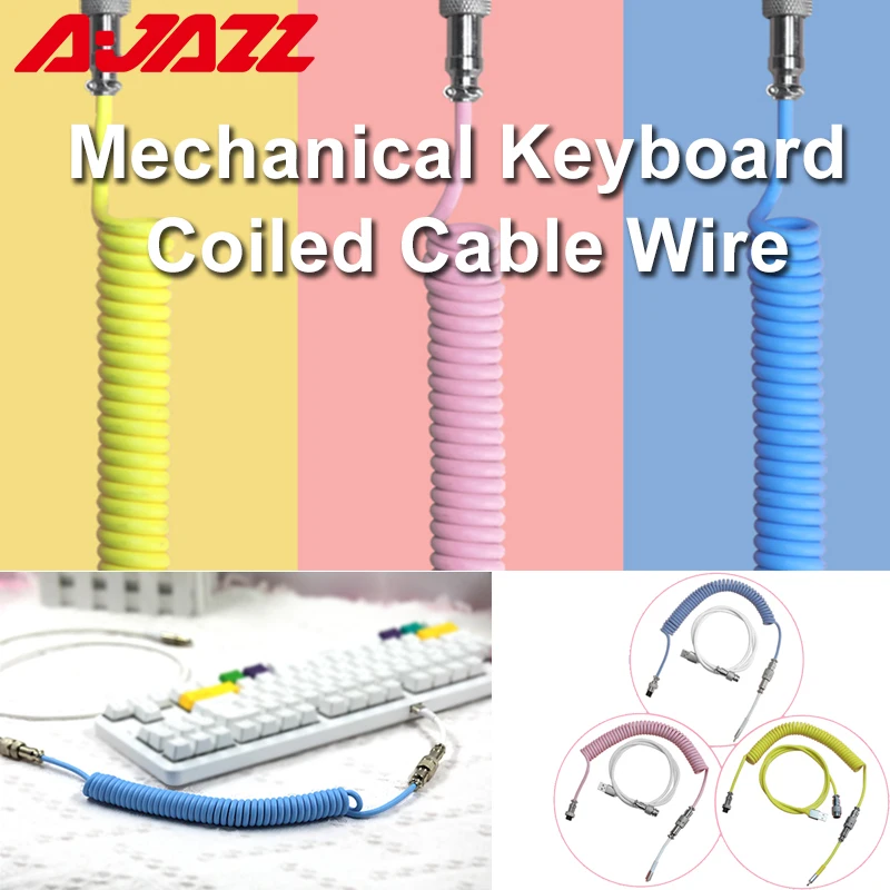 AJAZZ механическая клавиатура спиральный кабель провод типа C Usb-порт на заказ
