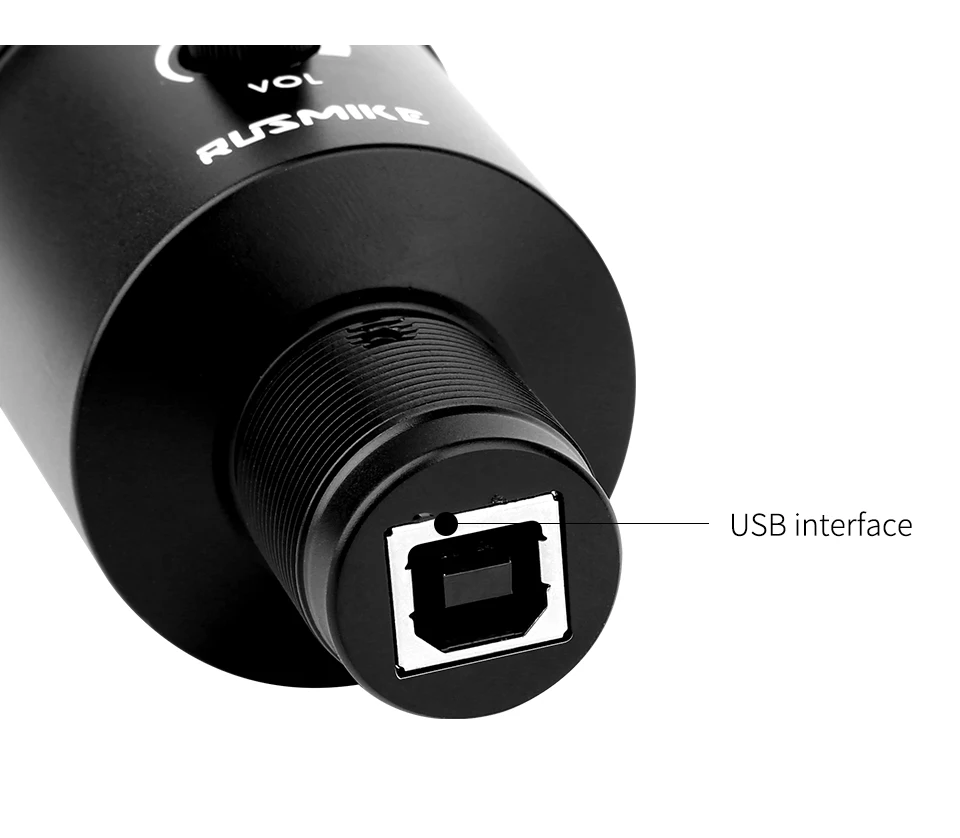 Металлический USB конденсаторный записывающий микрофон для ноутбука MAC или Windows Cardioid Studio записывающий вокал