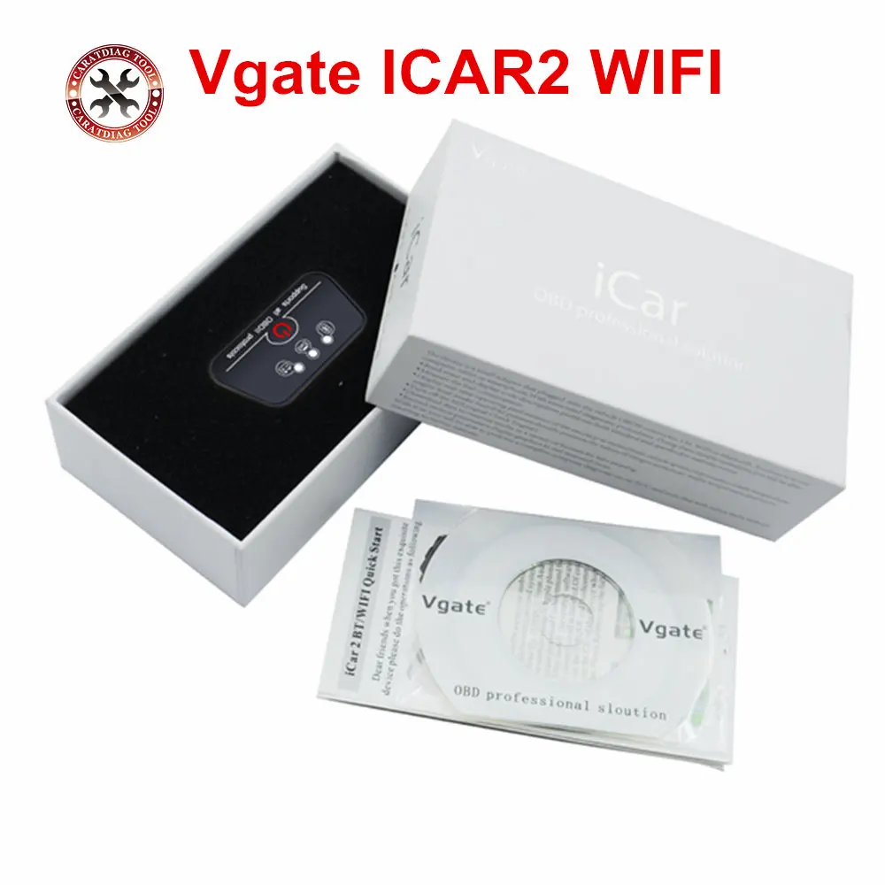 Новейший Vgate iCar 2 wifi версия ELM327 OBD2 считыватель кодов iCar2 для Android/IOS/ПК с бесплатной доставкой