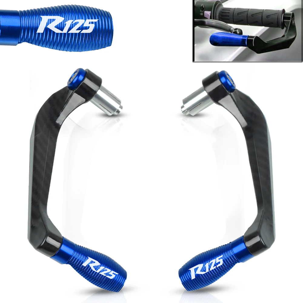 

R125 LOGO 7/8"22mm Motorcycle Handlebar Grips Guard Brake Clutch Levers Guard Protector For YAMAHA YBR125 2008-2018 2017 2016