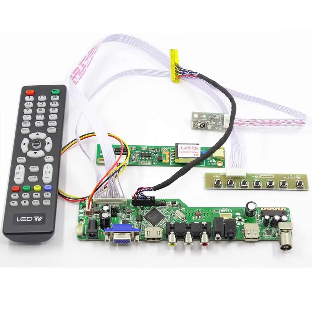  Latumab New Kit for B154EW04 V.B TV+HDMI+VGA+USB LCD LED screen Controller Driver Board 1280X800 15