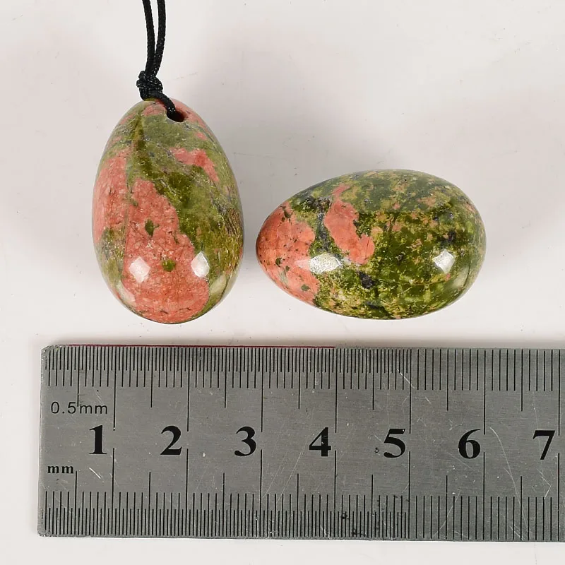 Unakite Massage Egg 30*20mm Natural Jade Yoni Ball Crystal Stone Mineral For Kegel Exercise Vaginal Muscle Health Ben Wa Balls