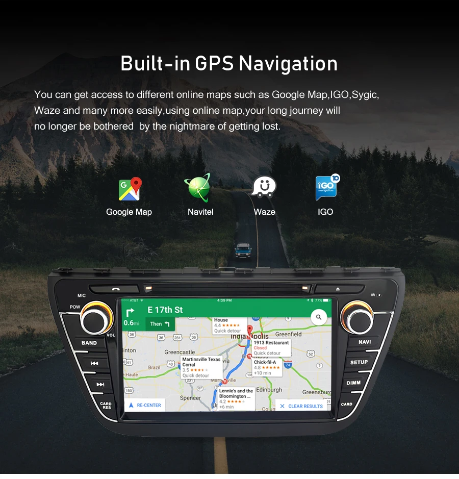 Ips экран Android 9,0 автомобильный Радио навигатор для Suzuki SX4 S-Cross dvd-плеер gps Мультимедиа wifi стерео головное устройство