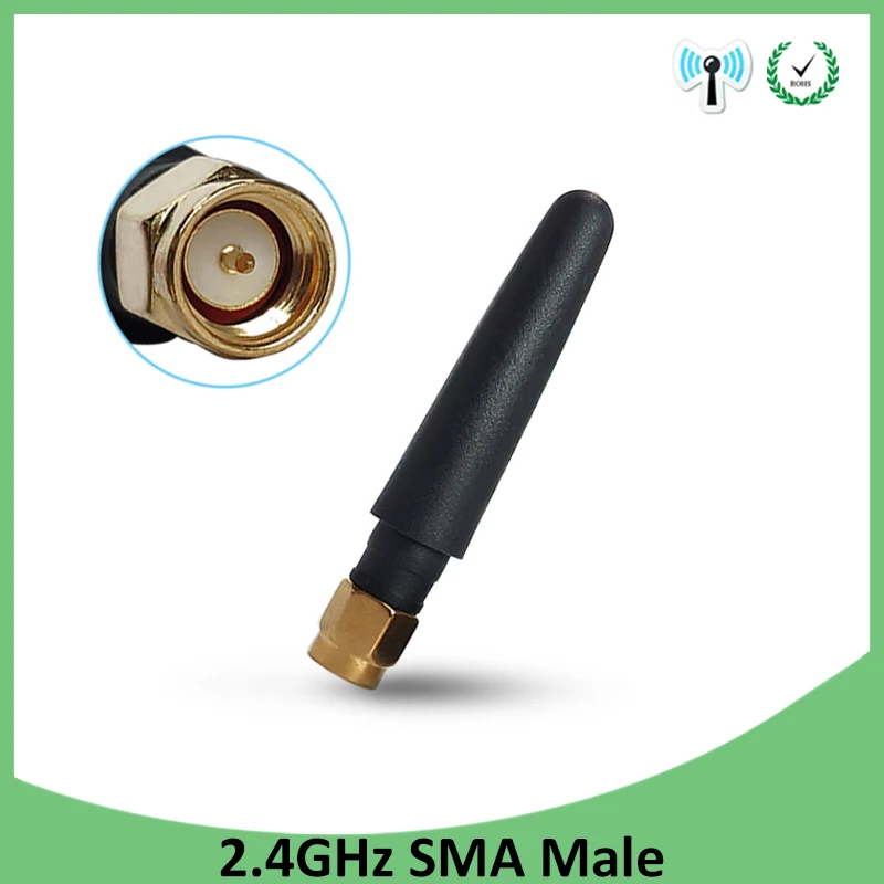 

2.4GHz antenna wifi SMA Male Connector 2~3dbi 2.4 ghz antena wi fi Small Size antenne white wi-fi antenas antennas router