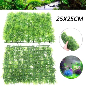 

Artificial Grass Lawn Plant Lawn Aquarium Landscape For Aquatic Fish Tank Home Floor Wedding Decors 25*25*3cm