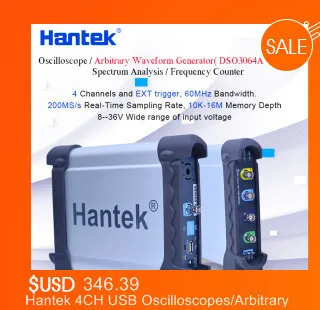 Hantek ноутбук ПК USB цифровой накопитель Виртуальный осциллограф 2CH осциллограф 6022BE 20 МГц Ручной портативный Osciloscopio
