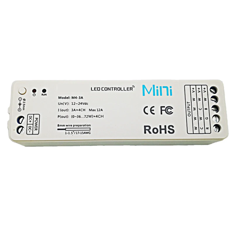 LTECH LED RGBW Ʈѷ,  RF  DC, 12V, 24V Է, 3A, 4 ä, 12A, 288W , RGB RGBW Ʈ , 2.4Ghz, ǰ