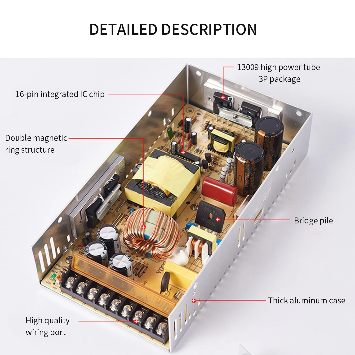 12V 30A DC Универсальный Регулируемый импульсный источник питания 12V 30A 360W светодиодный адаптер передачи 12V Источник SMPS драйвер