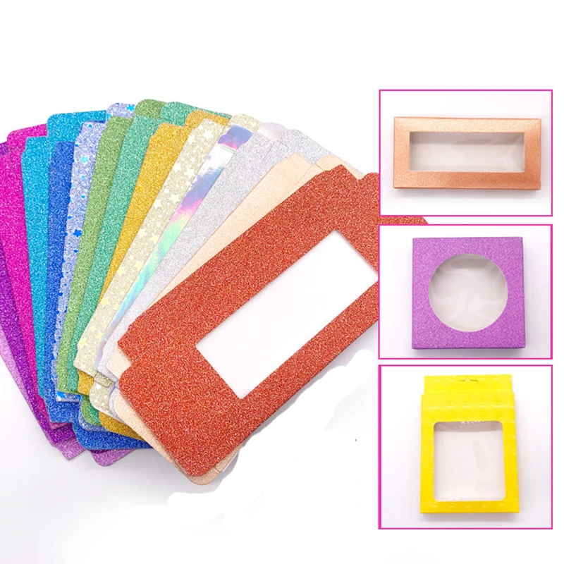 

NEW 10 set/lot Packing box for eyelash package paper box color carton with tray 25mm Eyelashes DIY custom Logo flash packing box
