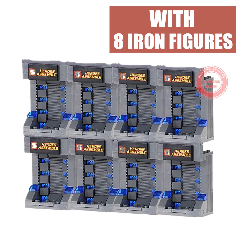 Новый MOC Железный человек подземный Marvel Tony Stark Fit Мстители башня фигурки