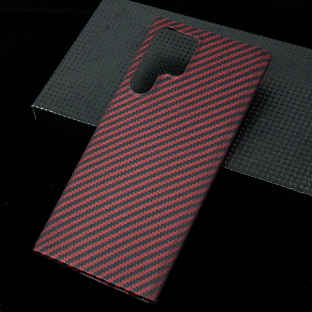 Carbon Real Carbon Fiber For Samsung Galaxy S22 Ultra-thin  Lens Protection Phone Case