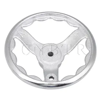 

CNBTR 7" Diameter Silver Round Cast Iron Hand Wheel for Machine Lathe Tool