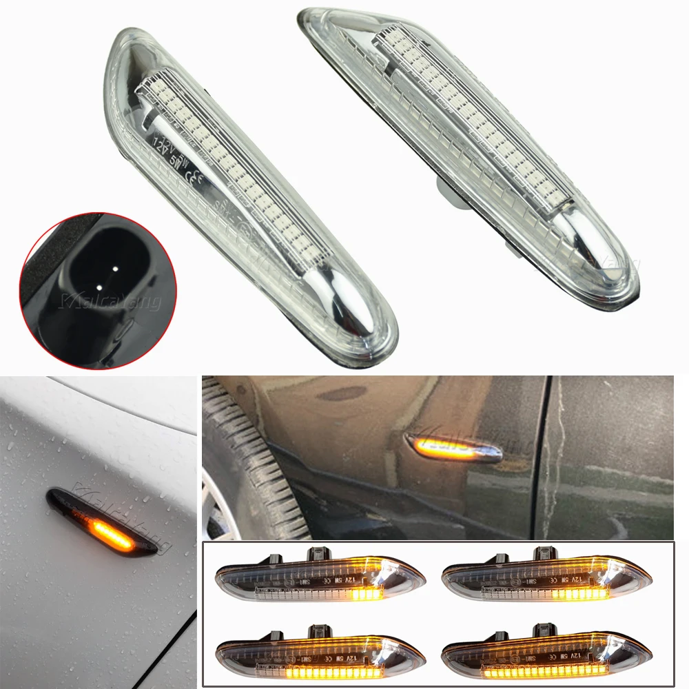 Для BMW E46 E60 E61 E90 E91 E81 E87 E82 E88 E83 E84 E92 E93 X3 X1 Хрустальный светодиодный поворотный
