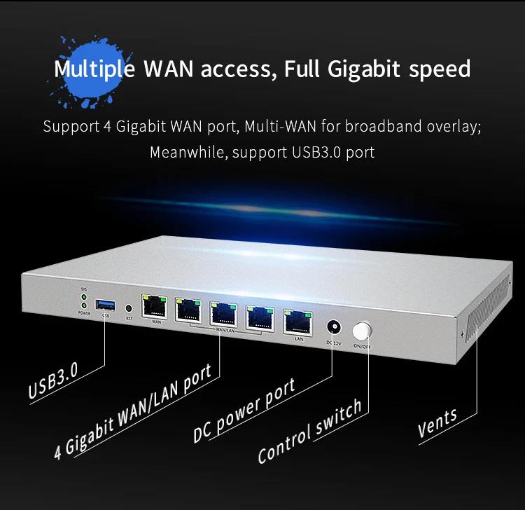 

Comfast Full Gigabit Core Gateway AC Router Multiple WAN Port Access AP Load Balancing Wifi Project Router Controller CF-AC50