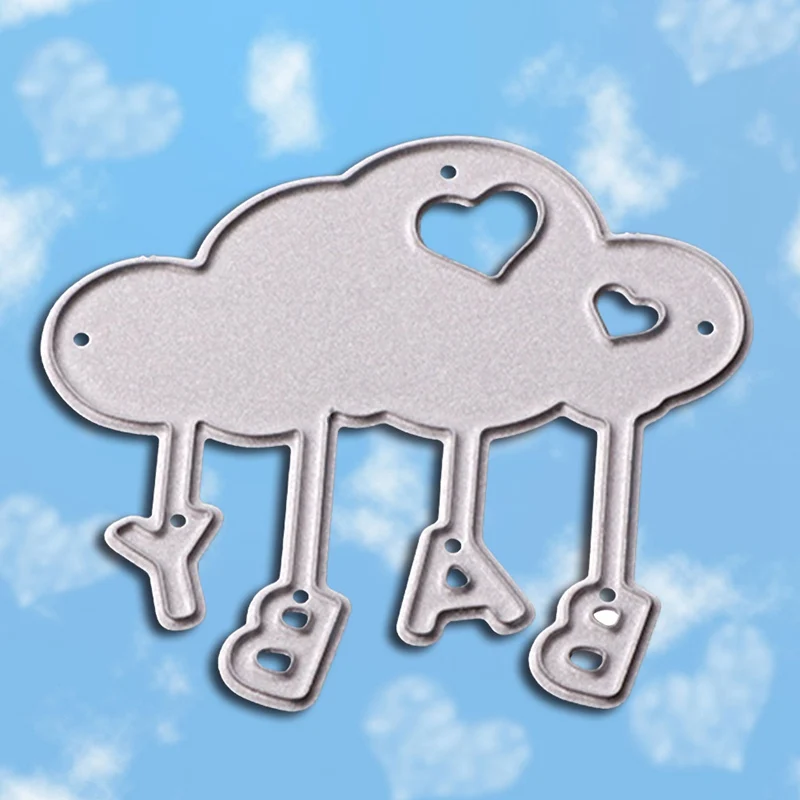DIY Craft Dies Baby Cloud Heart Background Metal Cutting Скрапбукинг штампы трафареты шаблон для создания