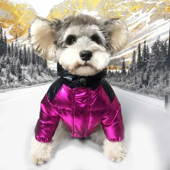 

Super Quality Dog Down Jacket Luxury Pet Dog Winter Clothes Fur Collar Real Goose Down Coat Puppy Small Dogs Outfit Clothing