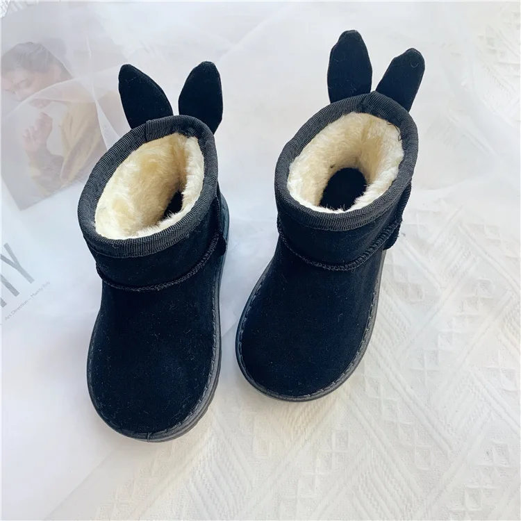Honey Angle/зимние детские ботинки для девочек и мальчиков; Корейская версия; обувь для малышей; теплые хлопковые плюшевые детские зимние ботинки; повседневная обувь