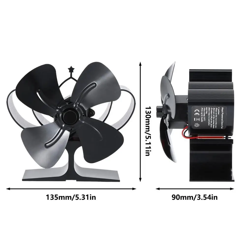 4 Blades Fireplace Stove Fan Thermal Power Fan Wood Log Burner Fan  Efficient Heat Distribution Home Heat Power Mini Stove Fan - Fireplace  Parts - AliExpress