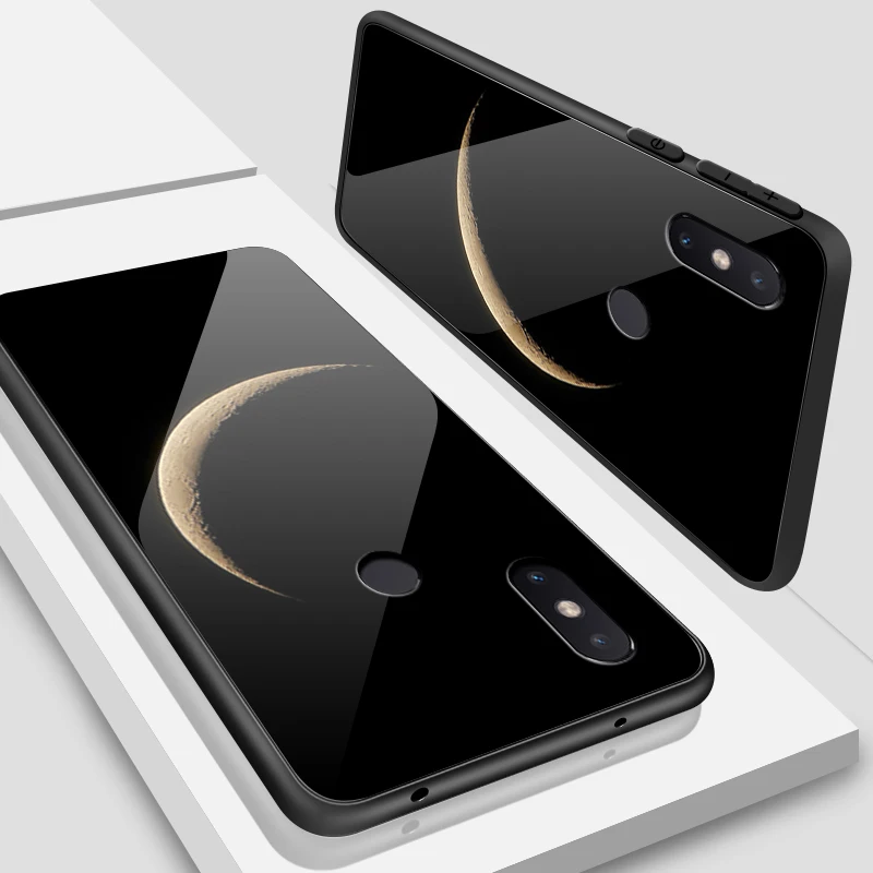 W255 Чехол из закаленного стекла для Xiaomi 5X6X8 9 SE A1 A2 Lite для Redmi Note 4x 5A 6 7 Pro Prime жесткий бампер с глубокой мягкой печатью Coques - Цвет: W255