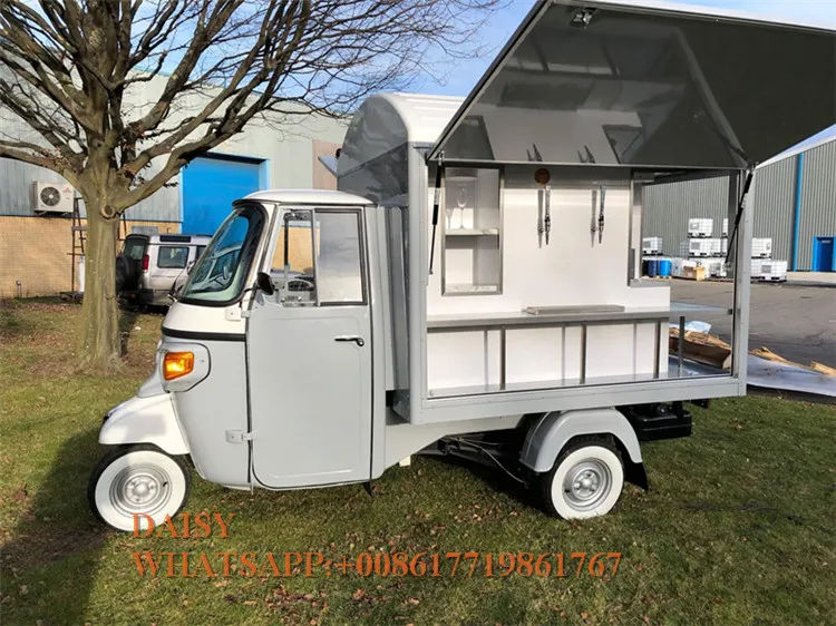 3 wheeler Piaggio ape классический пищевой Грузовик Мотоцикл кофе бар фургон для уличной еды