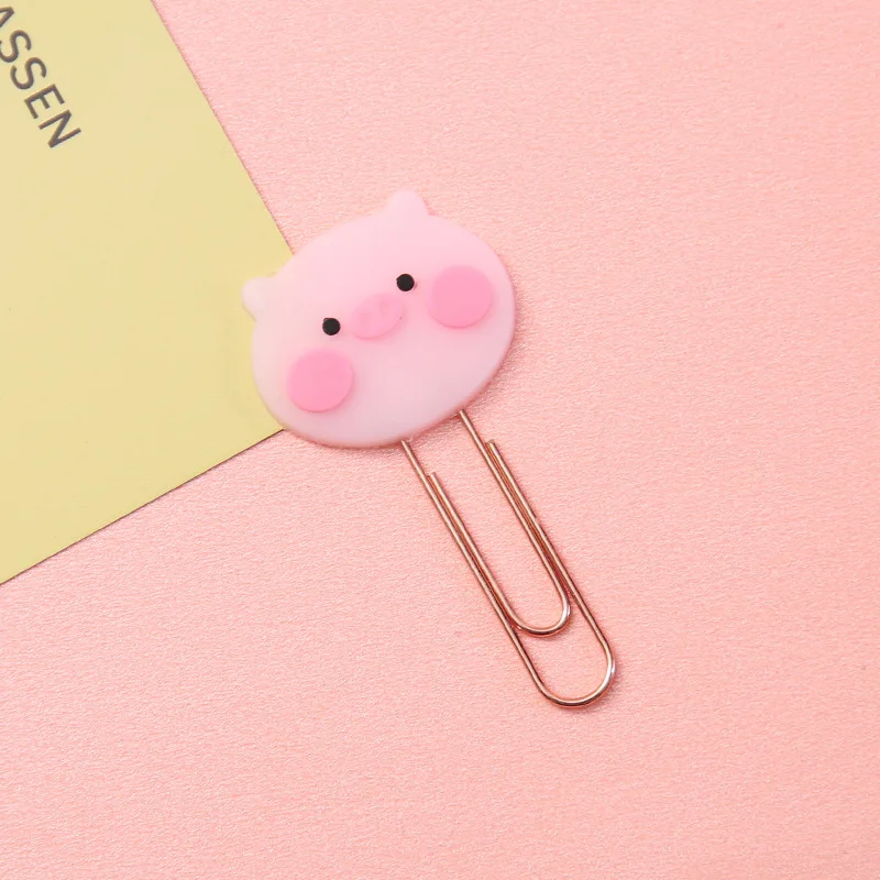 Cute Flower Rainbow Paper Clip paper clips book clips mini bookmark 1 Pcs Office School Supply Photo Decorative Stationery Bookmark Gift Funny Avocado Cactus Daisy