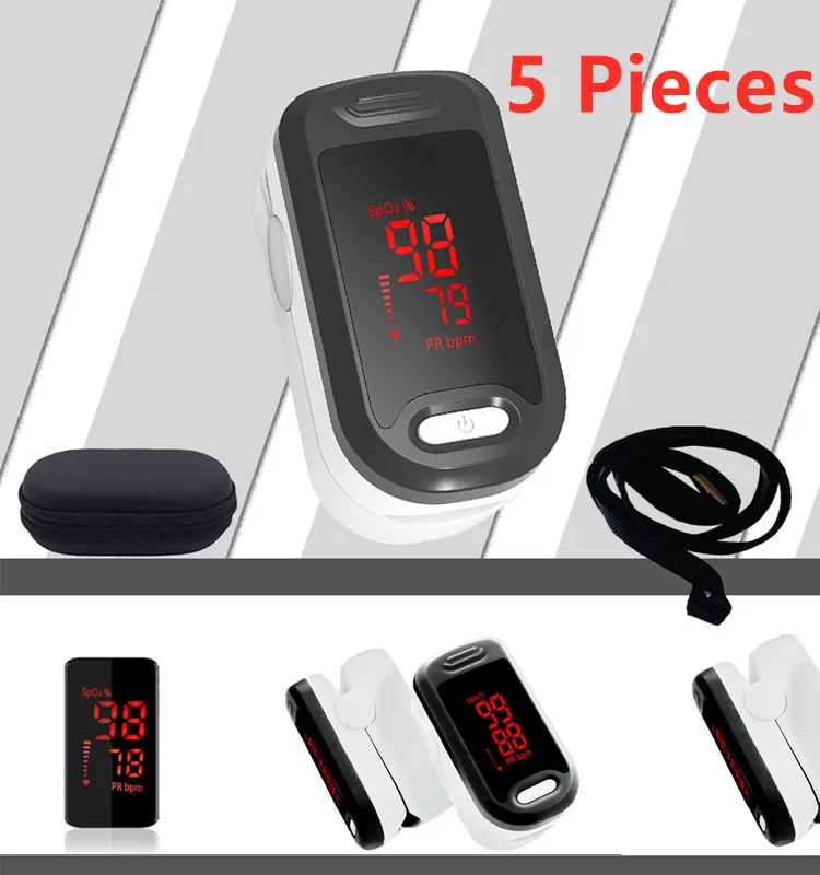 

Loodom 5 Pieces Fingertip Pulse Oximeter LED SPO2 Oximetro De Dedo Oxygen Monitor Pulse Oximeters de pulso Pulsioximetro