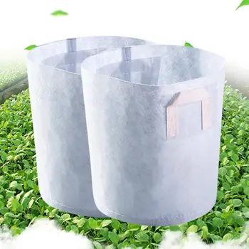 

2X Different Sizes Biodegradable Non-woven Nursery Bags Plant Grow Bags Fabric Seedling Pots Eco-Friendly Aeration Planting Bags
